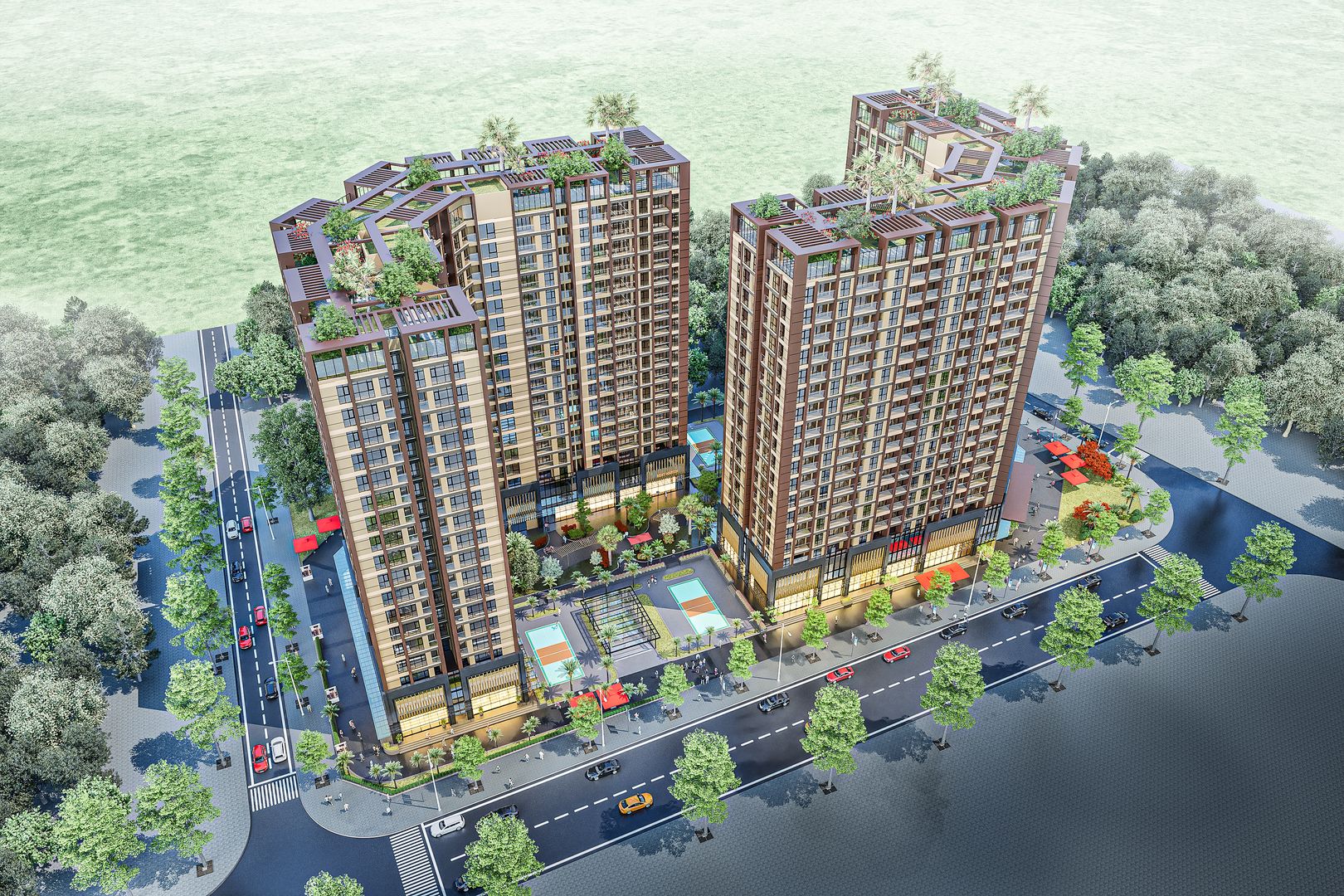 Nhà ở xã hội cao tầng OXH-04 thuộc KĐT và NOXH Vân Trung, Huyện Việt Yên (Nay là phường Nếnh, tỉnh Bắc Ninh)